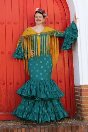Traje de flamenca Hinojo T.38